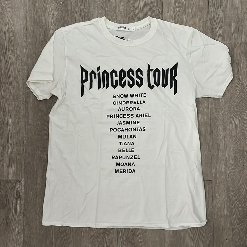Misguided Disney Princess Tour Metal tshirt size large unisex